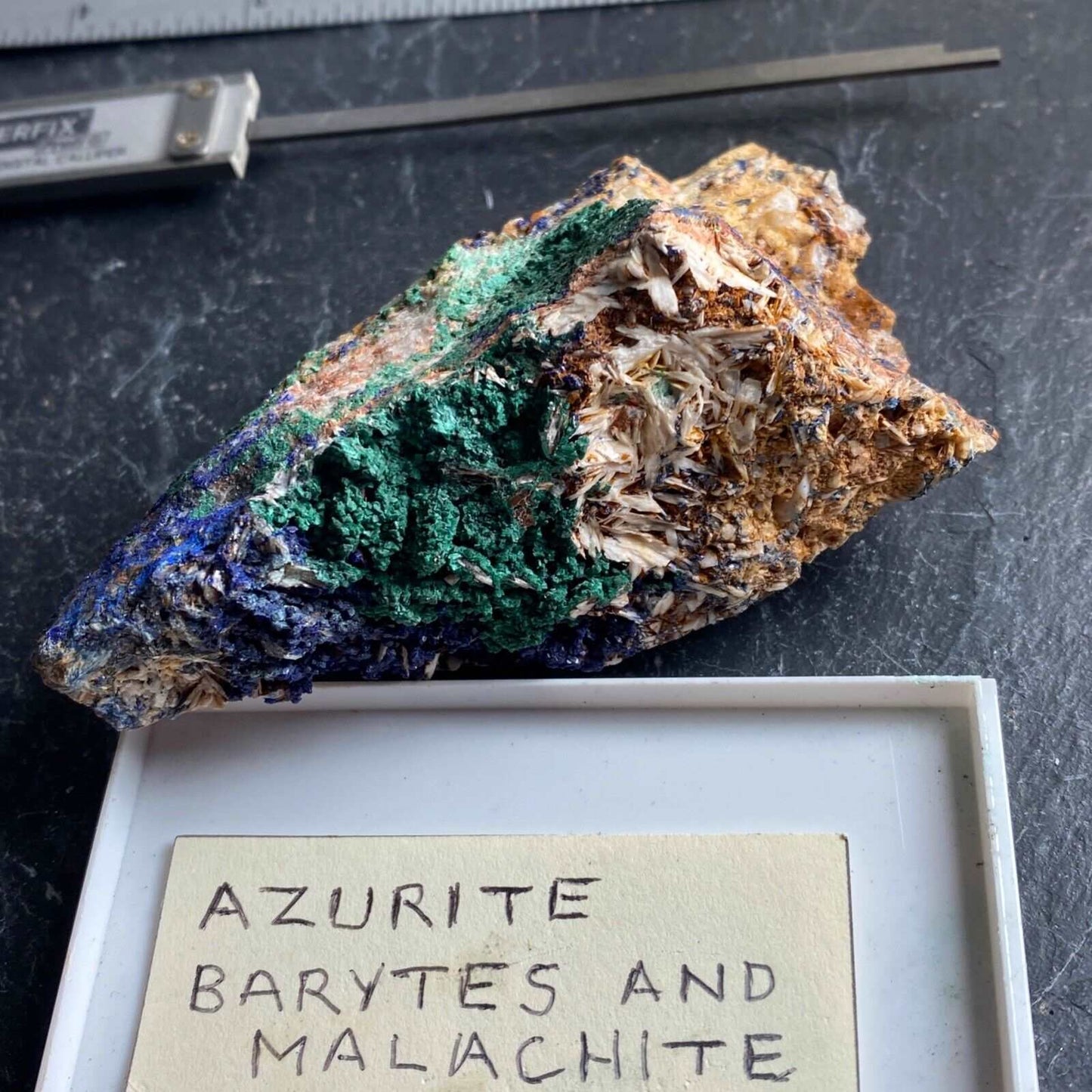 AZURITE/MALACHITE/BARYTE FROM MOROCCO 152g MF1009