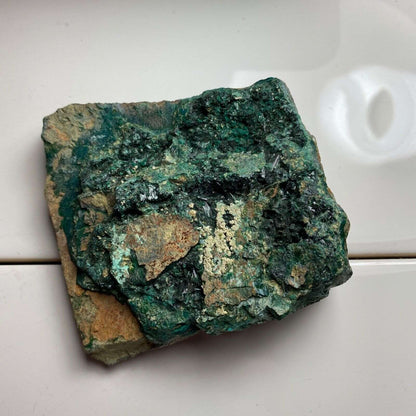 ATACAMITE WITH LIBETHENITE FROM ATACAMA, CHILE 233g MF758