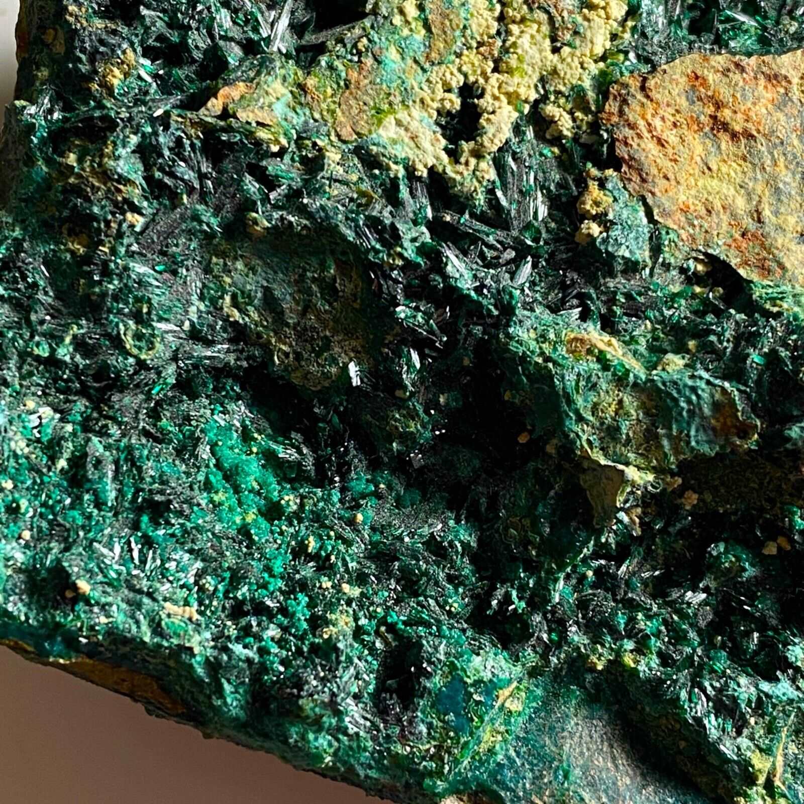 ATACAMITE WITH LIBETHENITE FROM ATACAMA, CHILE 233g MF758