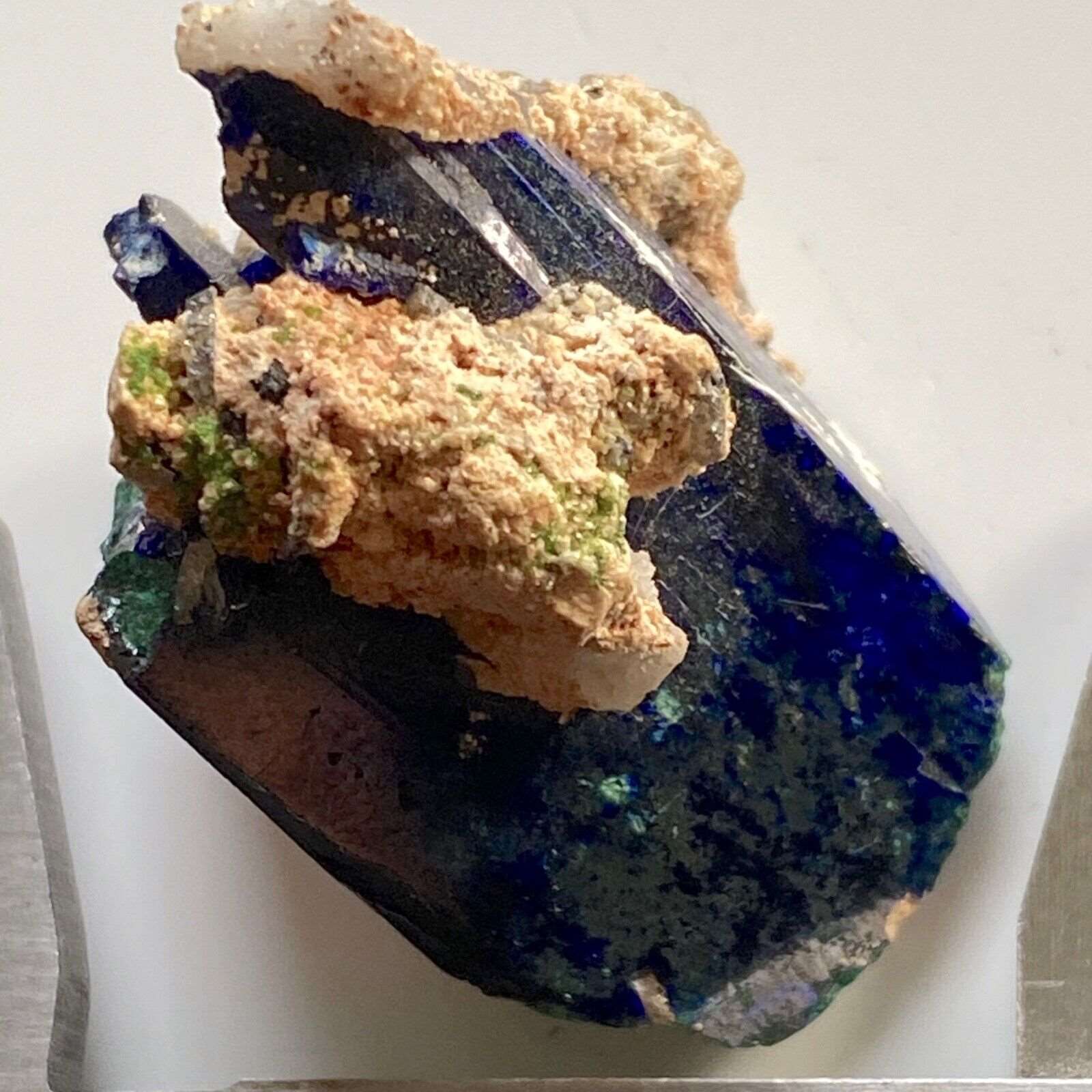 AZURITE/MALACHITE WITH CUPRIAN ADAMITE FROM TSUMEB MINE, NAMIBIA 20g MF1037