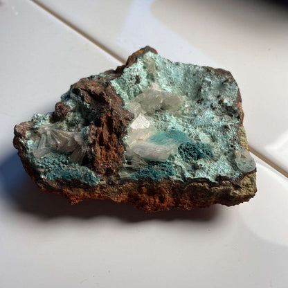 AURICHALCITE ETC WITH CALCITE FROM OJUELA MINE, MEXICO 138g MF795