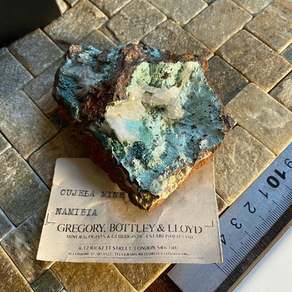 AURICHALCITE ETC WITH CALCITE FROM OJUELA MINE, MEXICO 138g MF795