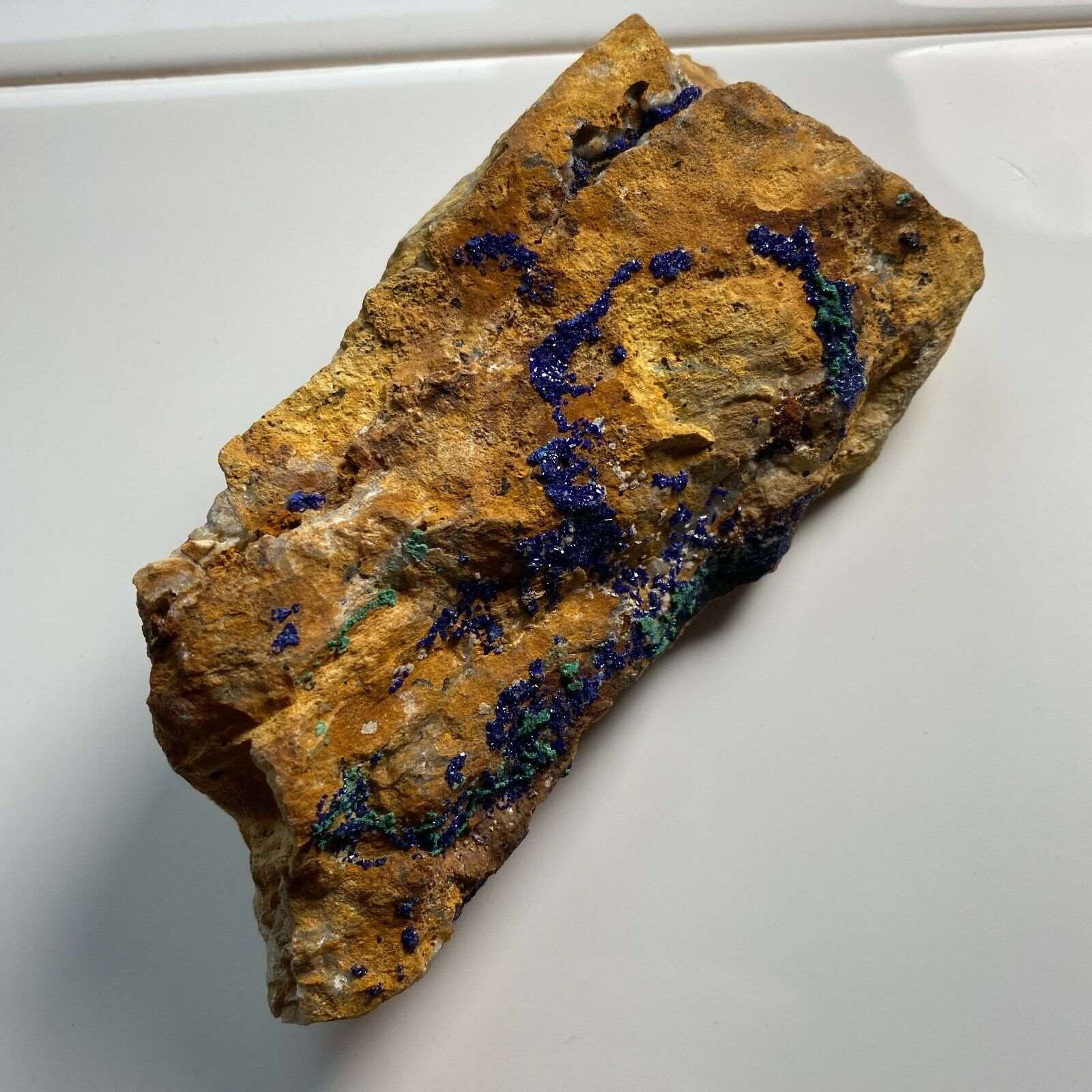 AZURITE & MALACHITE ON MATRIX FROM LIMA, PERU 242G MF9555