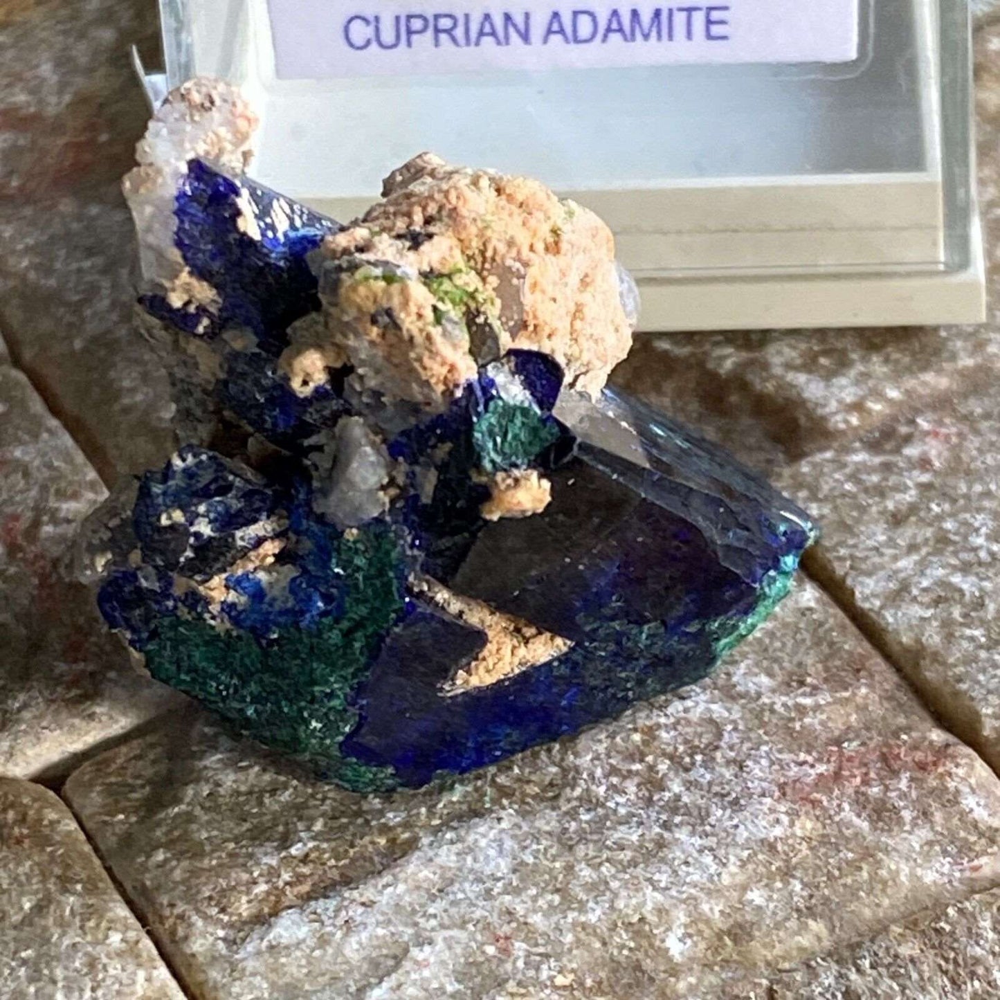 AZURITE/MALACHITE WITH CUPRIAN ADAMITE FROM TSUMEB MINE, NAMIBIA 20g MF1037