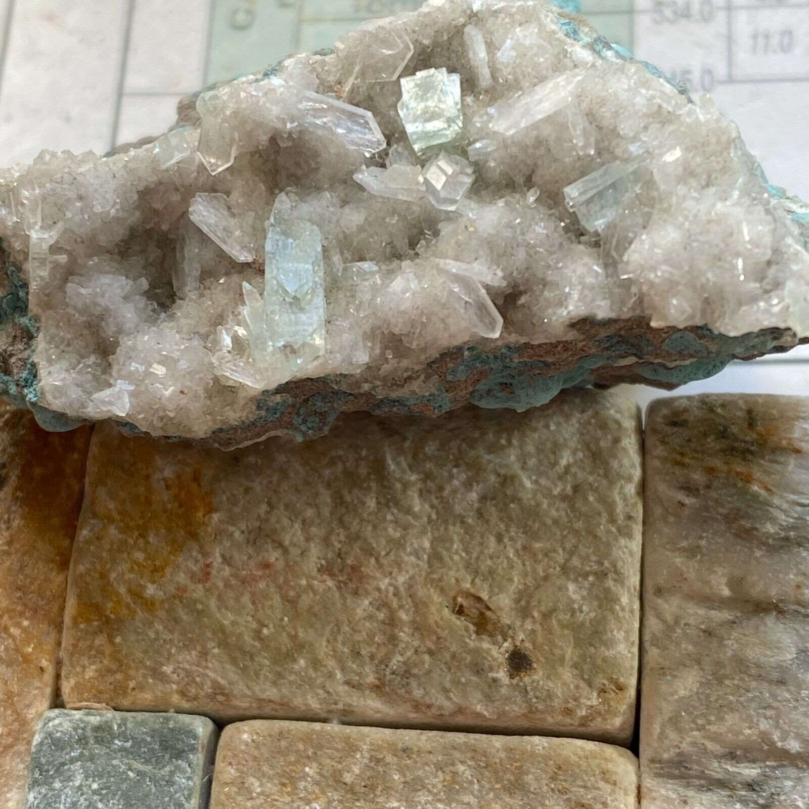 APOPHYLLITE ON MATRIX FROM PUNE DISTRICT, INDIA 42g MF6542