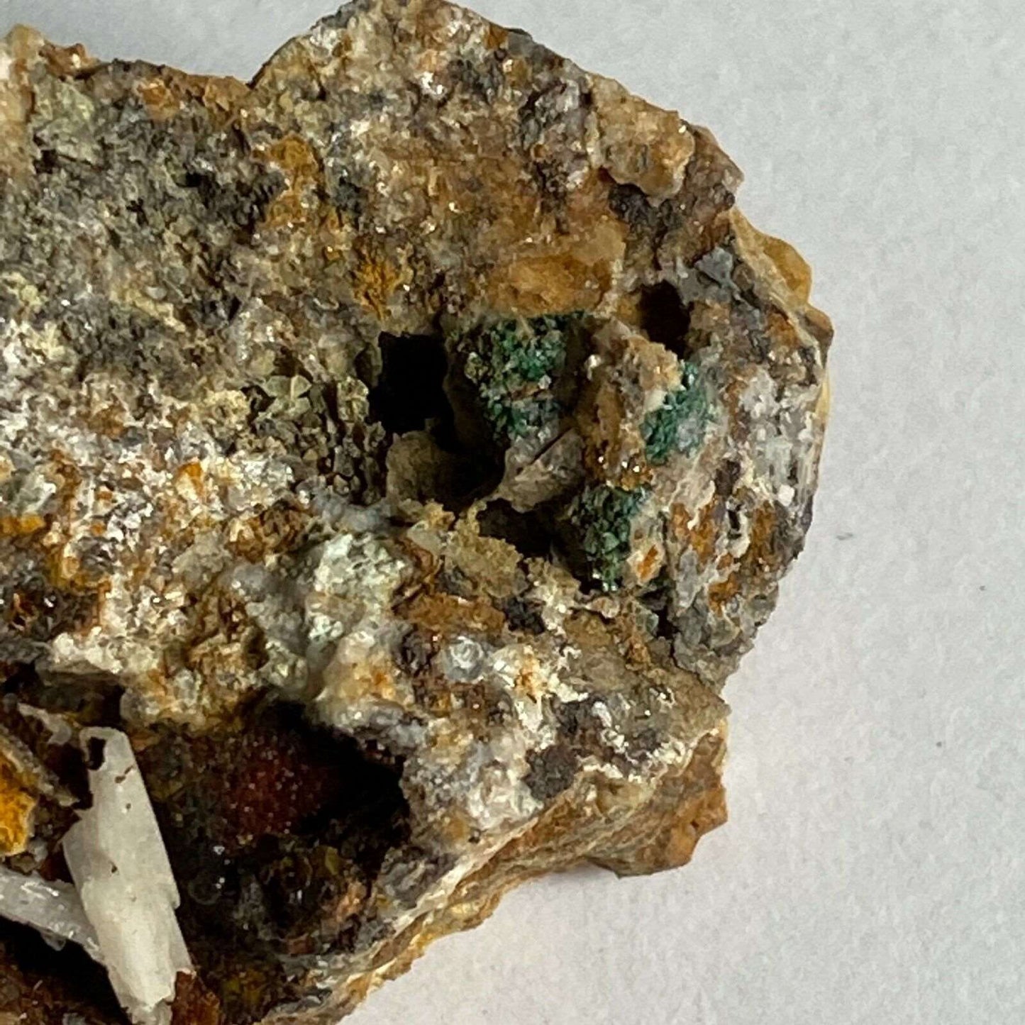 ANGLESITE & GOETHITE ON MATRIX FROM DRY GILL, CUMBRIA 26g MF316