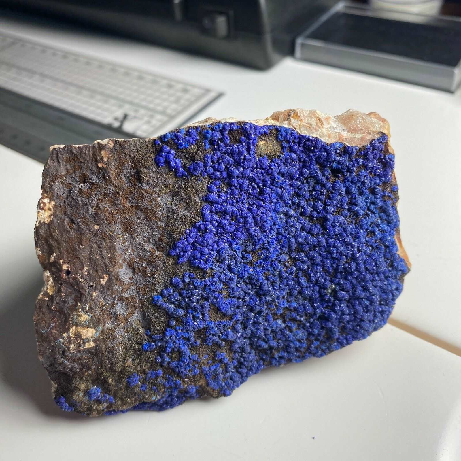 AZURITE ON MATRIX FROM MOROCCO 432g MF3959