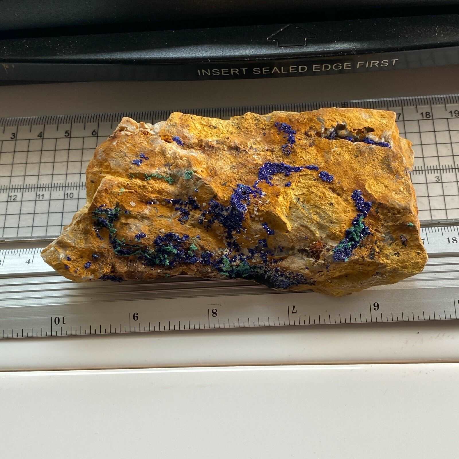 AZURITE & MALACHITE ON MATRIX FROM LIMA, PERU 242G MF9555