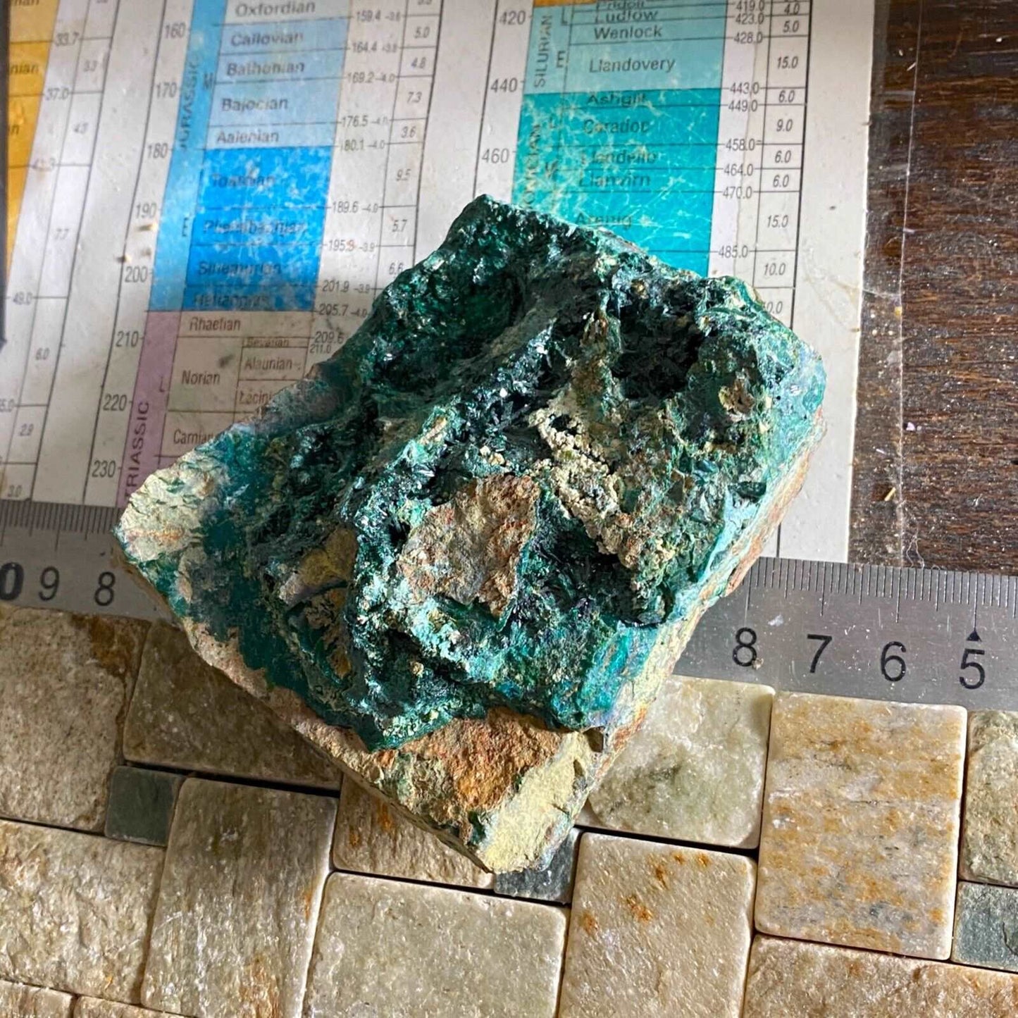 ATACAMITE WITH LIBETHENITE FROM ATACAMA, CHILE 233g MF758