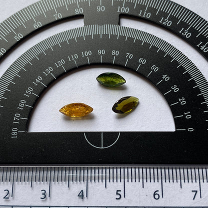 TOURMALINE NATURAL MINED GEMSTONES x 3 - ALTO LIGONNA, MOZAMBIQUE 2.00Ct MFG5345