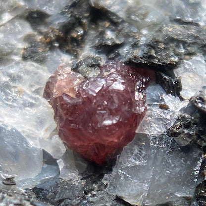 RUBY CORUNDUM IN MATRIX : KHIT OSTROV, KARENA, RUSSIA. 52g vMF5193