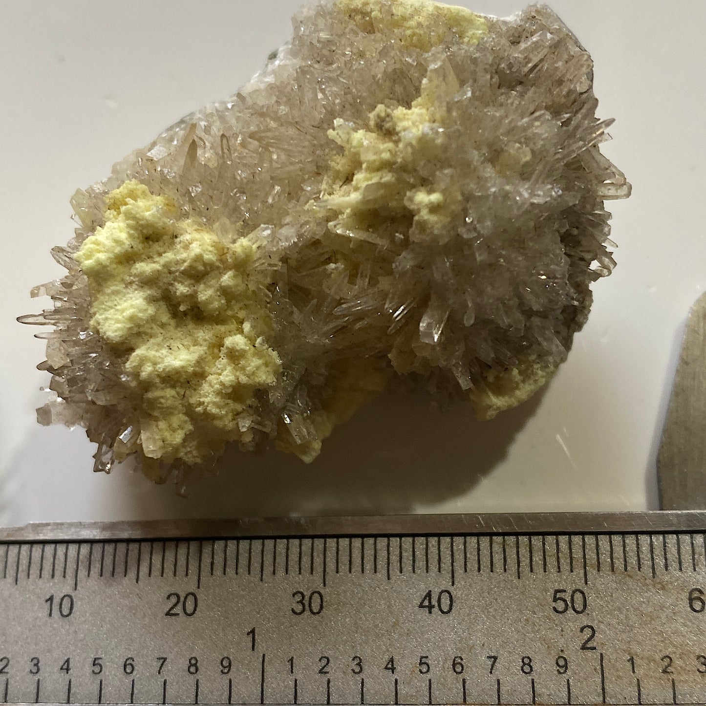 NATIVE SULPHUR WITH CELESTINE : MACHOW MINE, TARNOBRZEG, POLAND 46g MF5195