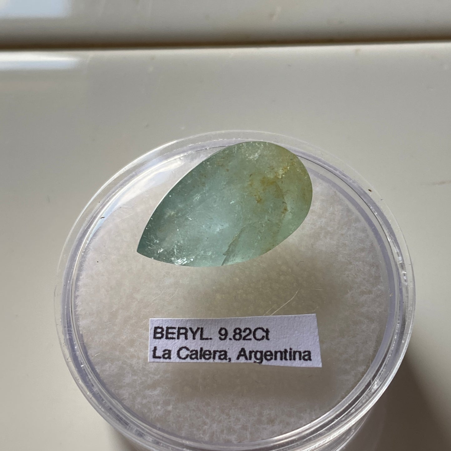 AQUAMARINE BERYL NATURAL GEMSTONE - LA ESTERANZA MINE, ARGENTINA 9.82Ct MFG5347