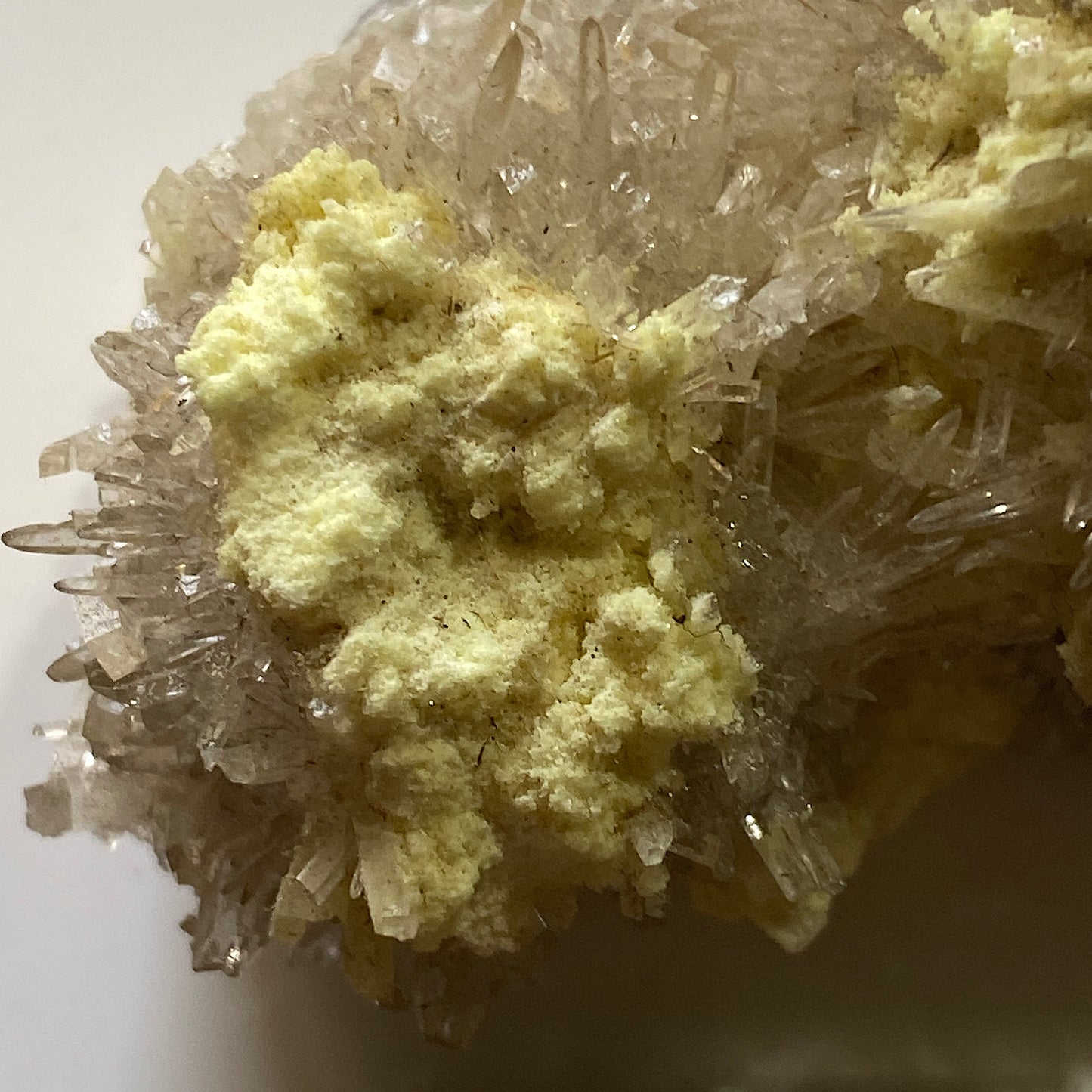 NATIVE SULPHUR WITH CELESTINE : MACHOW MINE, TARNOBRZEG, POLAND 46g MF5195