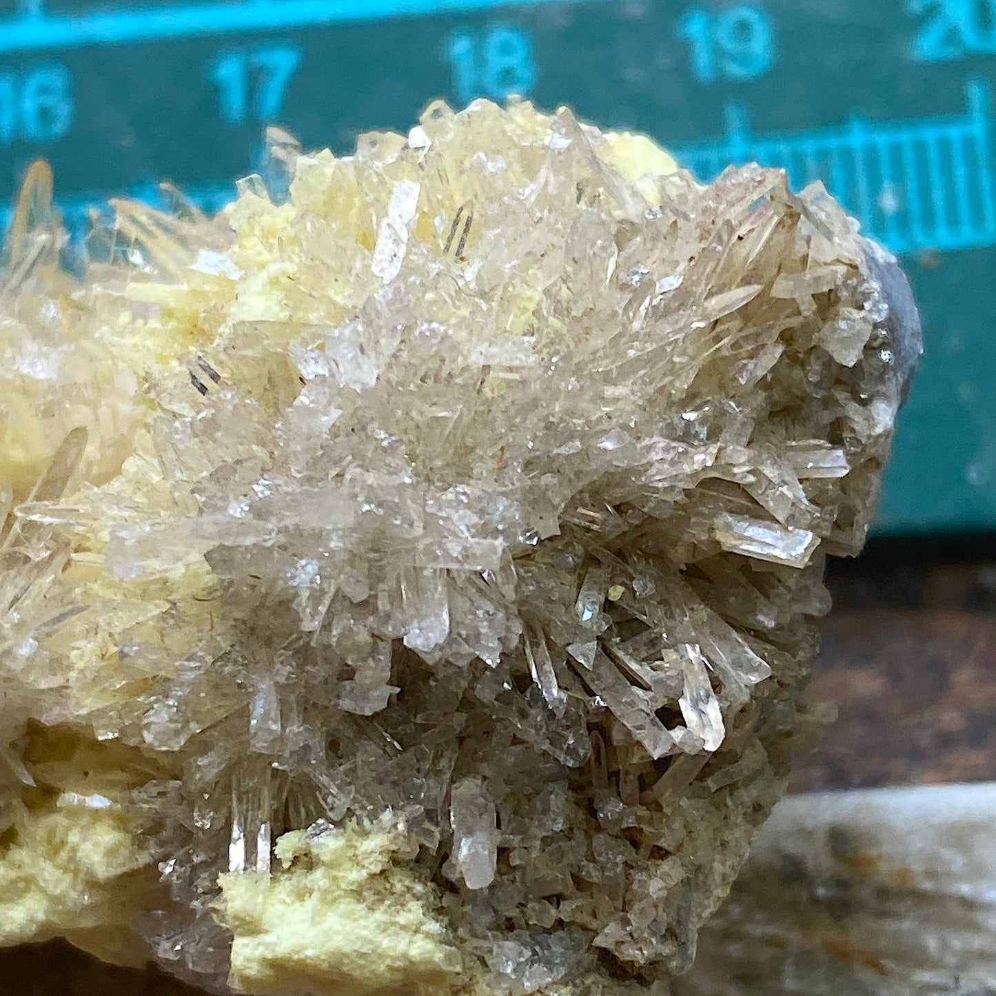 NATIVE SULPHUR WITH CELESTINE : MACHOW MINE, TARNOBRZEG, POLAND 46g MF5195