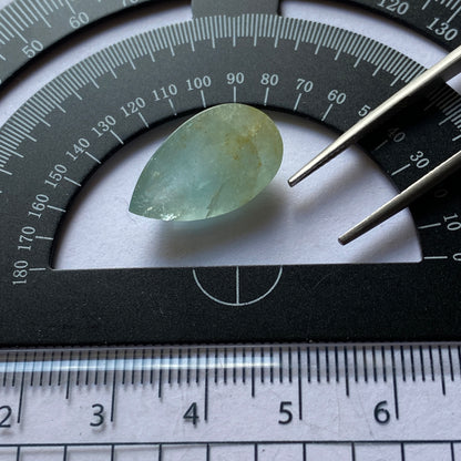 AQUAMARINE BERYL NATURAL GEMSTONE - LA ESTERANZA MINE, ARGENTINA 9.82Ct MFG5347