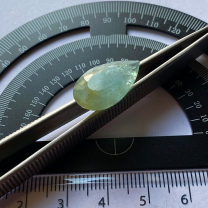 AQUAMARINE BERYL NATURAL GEMSTONE - LA ESTERANZA MINE, ARGENTINA 9.82Ct MFG5347