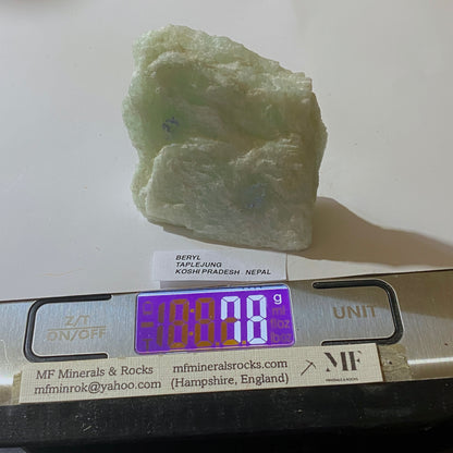 BERYL[BLUE-GREEN] : TAPLEJUNG, KOSHI PRADESH, NEPAL. 78g MF5198