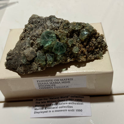 FLUORITE : DIANA MARIA MINE, STANHOPE, COUNTY DURHAM, ENGLAND 59g MF4556