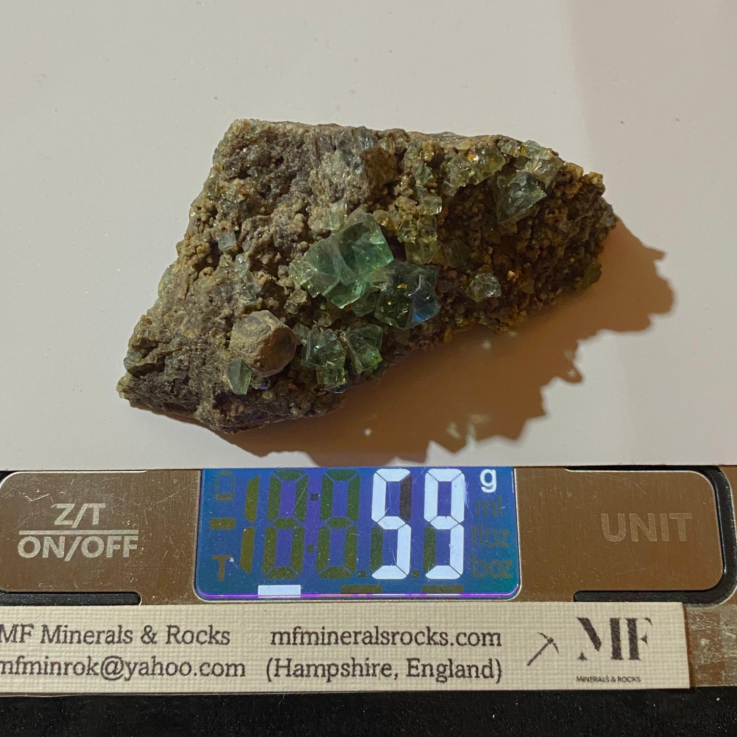 FLUORITE : DIANA MARIA MINE, STANHOPE, COUNTY DURHAM, ENGLAND 59g MF4556