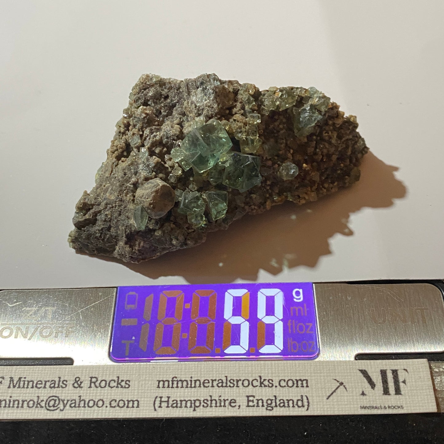 FLUORITE : DIANA MARIA MINE, STANHOPE, COUNTY DURHAM, ENGLAND 59g MF4556