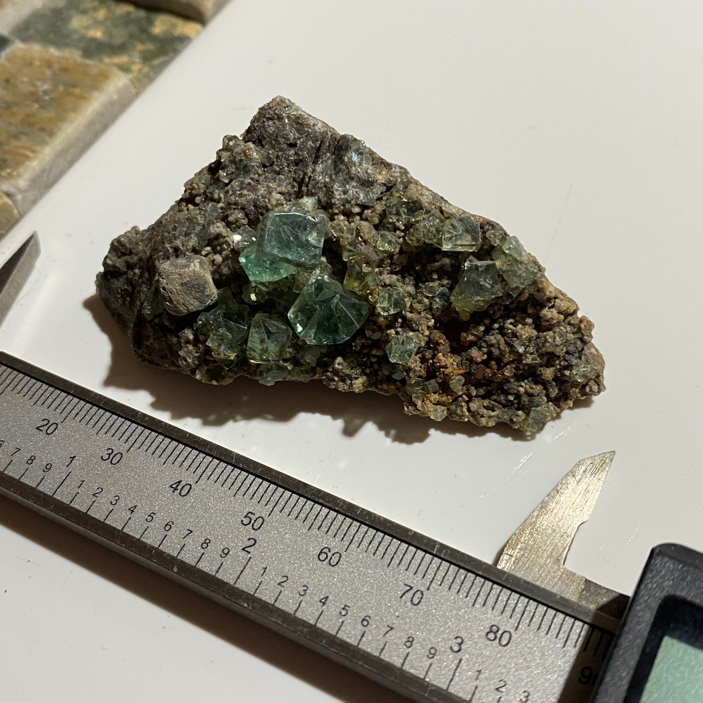 FLUORITE : DIANA MARIA MINE, STANHOPE, COUNTY DURHAM, ENGLAND 59g MF4556