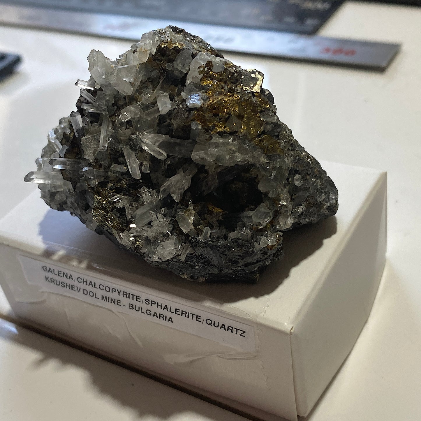 GALENA/CHALCOPYRITE/SPHALERITE/QUARTZ : KRUSEV DOL MINE - BULGARIA 169g MF5199