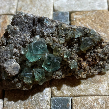 FLUORITE : DIANA MARIA MINE, STANHOPE, COUNTY DURHAM, ENGLAND 59g MF4556