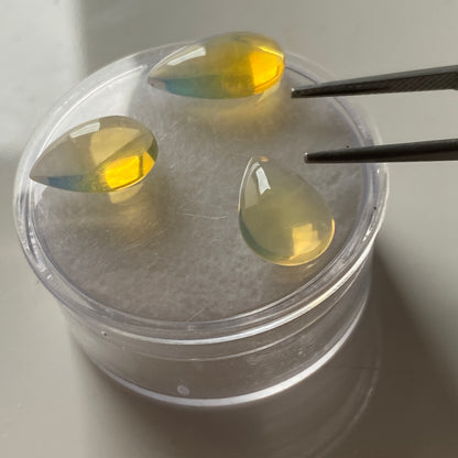 OPAL NATURAL MINED GEMSTONES x 3 - WEGELTENA, ETHIOPIA 7.20Ct MFG5352