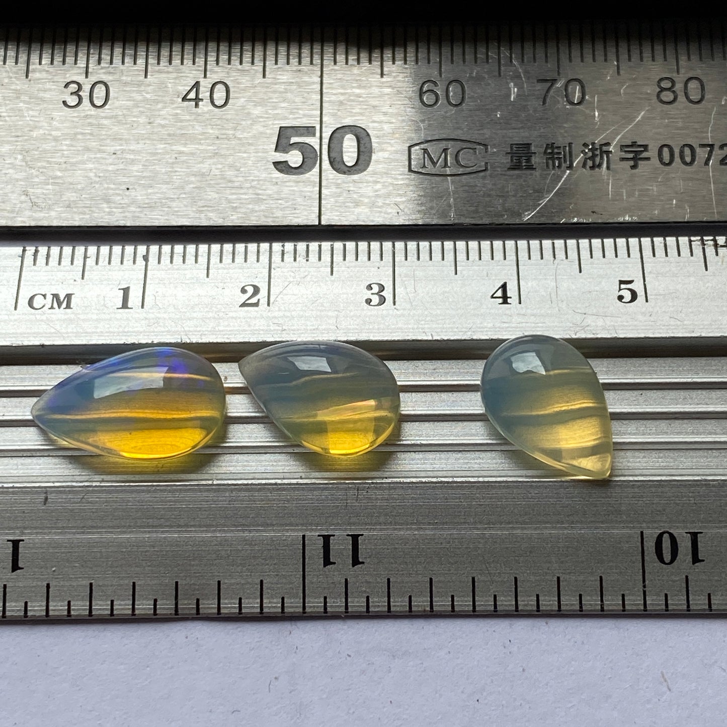 OPAL NATURAL MINED GEMSTONES x 3 - WEGELTENA, ETHIOPIA 7.20Ct MFG5352