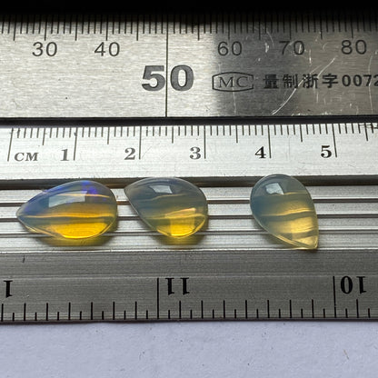 OPAL NATURAL MINED GEMSTONES x 3 - WEGELTENA, ETHIOPIA 7.20Ct MFG5352