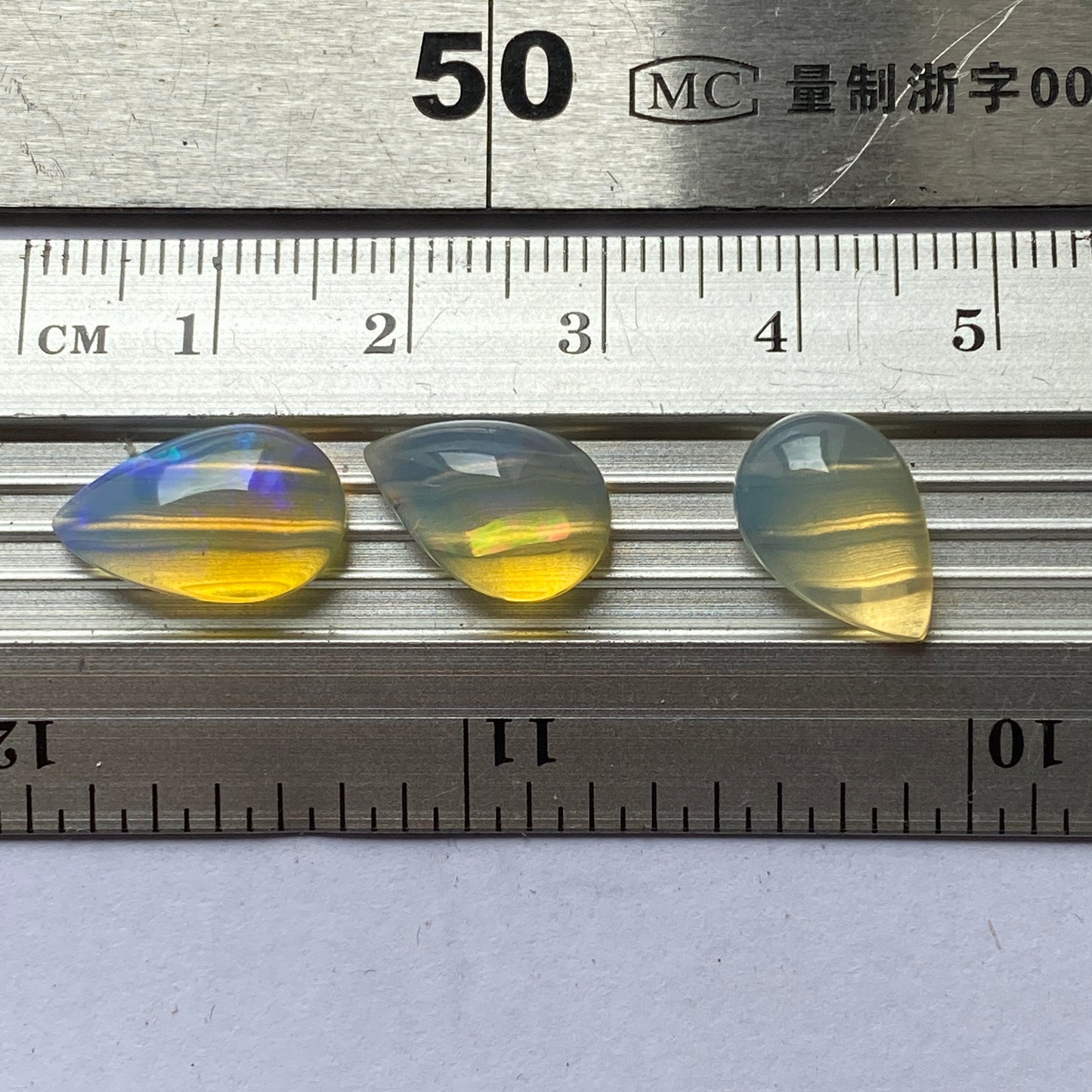 OPAL NATURAL MINED GEMSTONES x 3 - WEGELTENA, ETHIOPIA 7.20Ct MFG5352