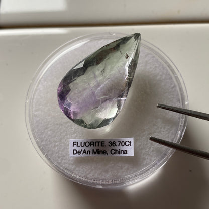 FLUORITE NATURAL MINED LARGE RARE GEMSTONE FROM DE'AN MINE, CHINA 36.70Ct MFG5354