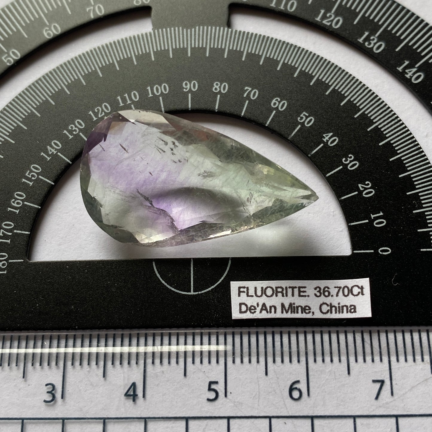 FLUORITE NATURAL MINED LARGE RARE GEMSTONE FROM DE'AN MINE, CHINA 36.70Ct MFG5354