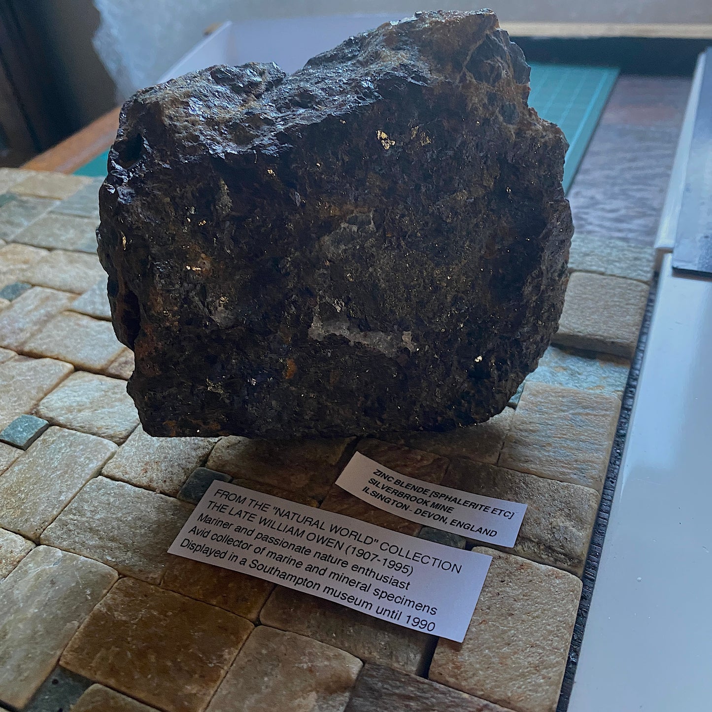 ZINCBLENDE [SPHALERITE ETC] : SILVERBROOK MINE, ILSINGTON, DEVON 788g MF5201