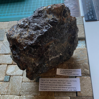 ZINCBLENDE [SPHALERITE ETC] : SILVERBROOK MINE, ILSINGTON, DEVON 788g MF5201