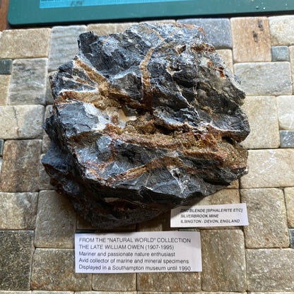 ZINCBLENDE [SPHALERITE ETC] : SILVERBROOK MINE, ILSINGTON, DEVON 788g MF5201
