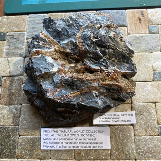 ZINCBLENDE [SPHALERITE ETC] : SILVERBROOK MINE, ILSINGTON, DEVON 788g MF5201