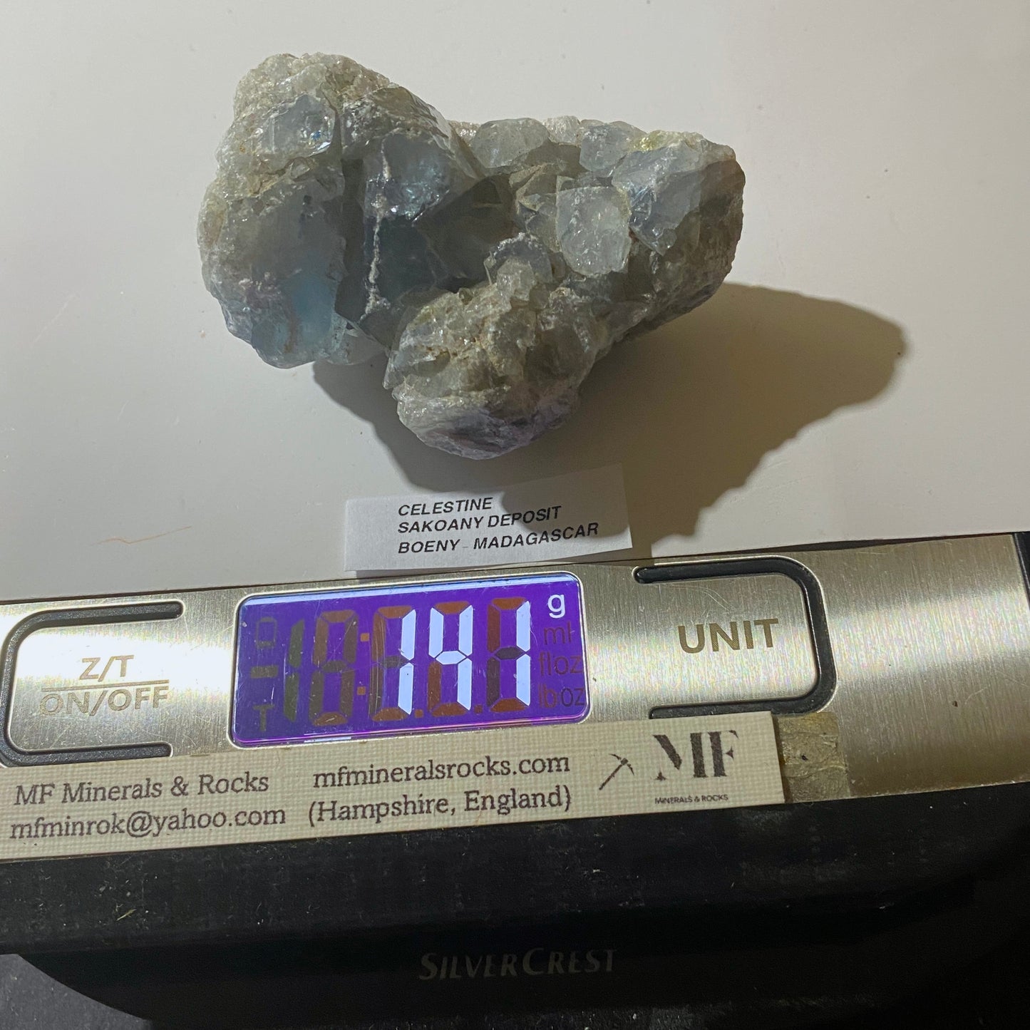 CELESTINE : SAKOANY DEPOSIT, BOENY, MADAGASCAR. 141g MF5202