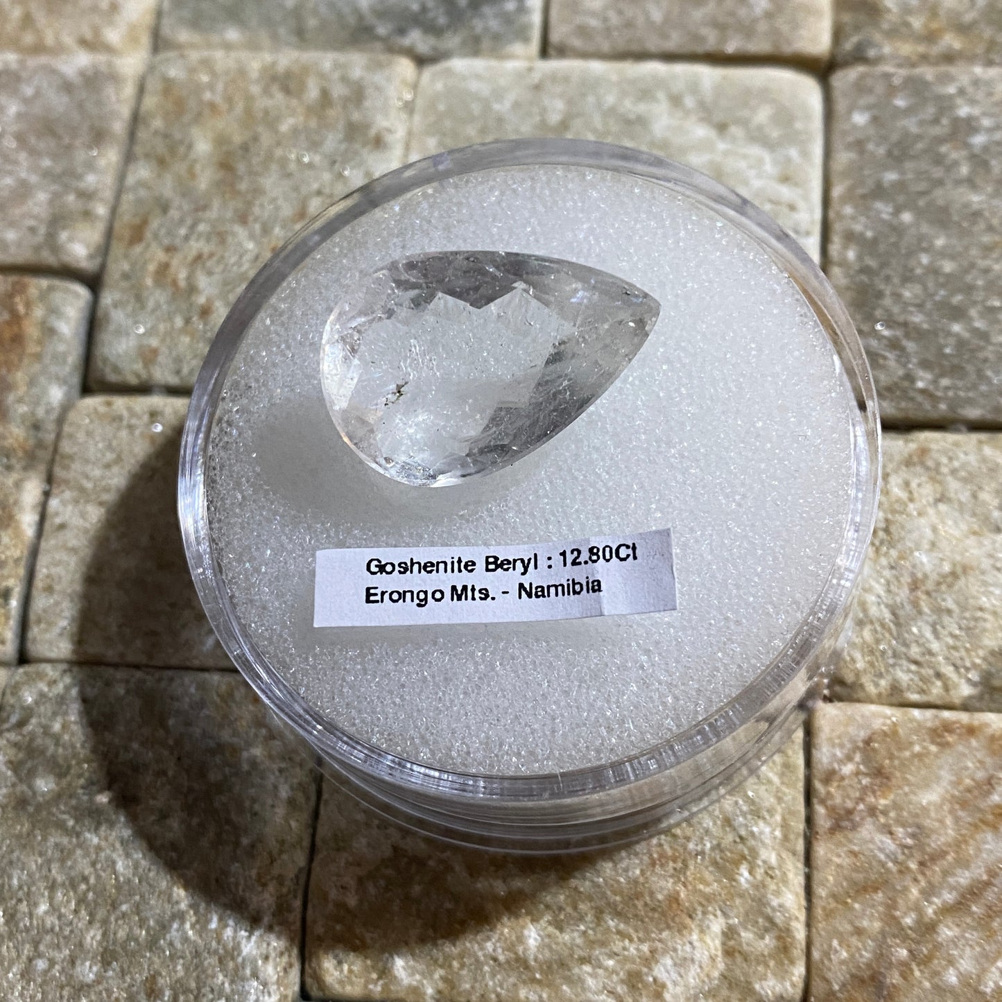 GOSHENITE BERYL LARGE NATURAL GEMSTONE - ERONGO, NAMIBIA 12.80Ct MFG5478