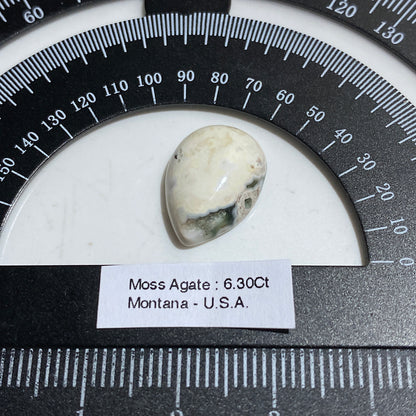 MOSS AGATE NATURAL GEMSTONE - MONTANA U.S.A. 6.30Ct MFG5479