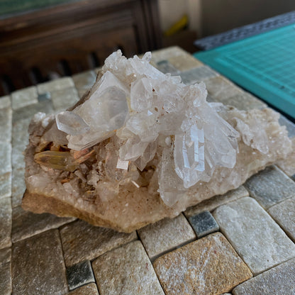 QUARTZ CRSTAL ASSEMBLAGE FROM MOUNT IDA, ARKANSAS, U.S.A. 353g MF2013