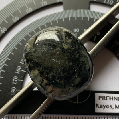 PREHNITE GEMSTONE WITH LANDSCAPE INCLUSIONS - KAYES REGION, MALI, AFRICA LARGE 53.53Ct MFG5358