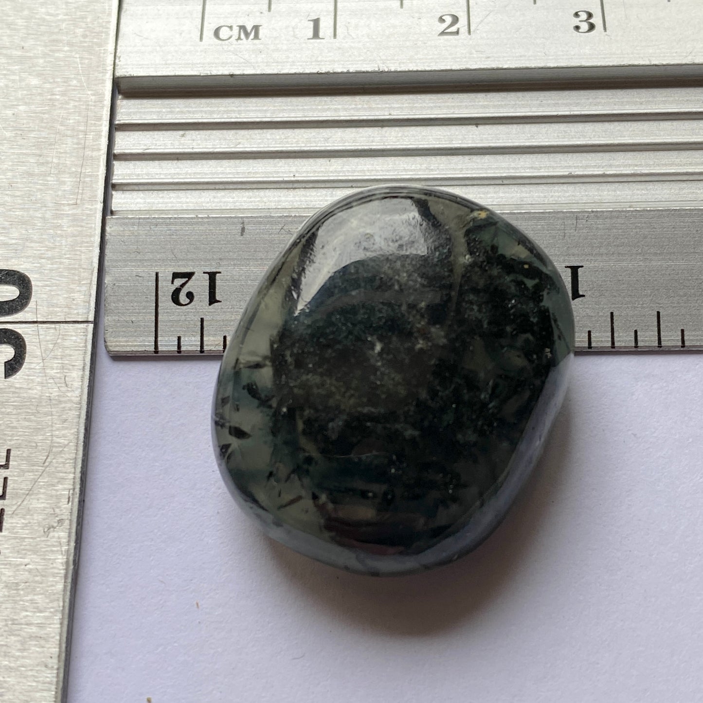 PREHNITE GEMSTONE WITH LANDSCAPE INCLUSIONS - KAYES REGION, MALI, AFRICA LARGE 53.53Ct MFG5358