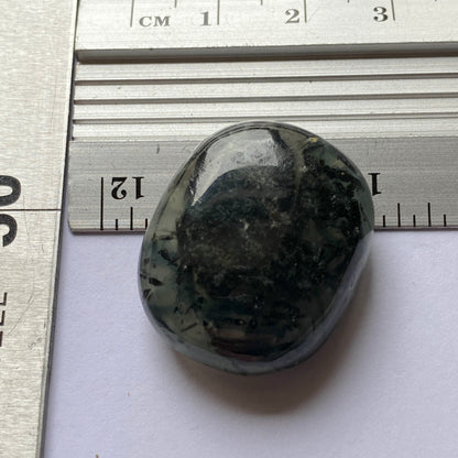 PREHNITE GEMSTONE WITH LANDSCAPE INCLUSIONS - KAYES REGION, MALI, AFRICA LARGE 53.53Ct MFG5358