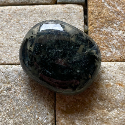 PREHNITE GEMSTONE WITH LANDSCAPE INCLUSIONS - KAYES REGION, MALI, AFRICA LARGE 53.53Ct MFG5358