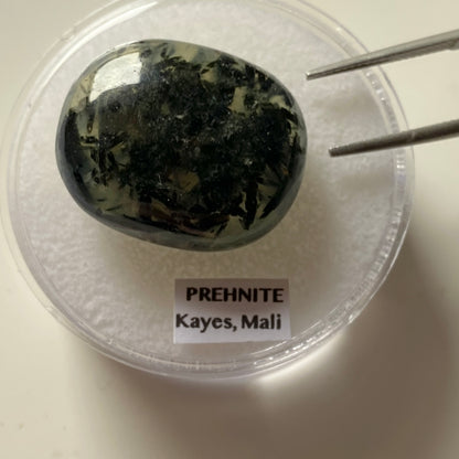 PREHNITE GEMSTONE WITH LANDSCAPE INCLUSIONS - KAYES REGION, MALI, AFRICA LARGE 53.53Ct MFG5358