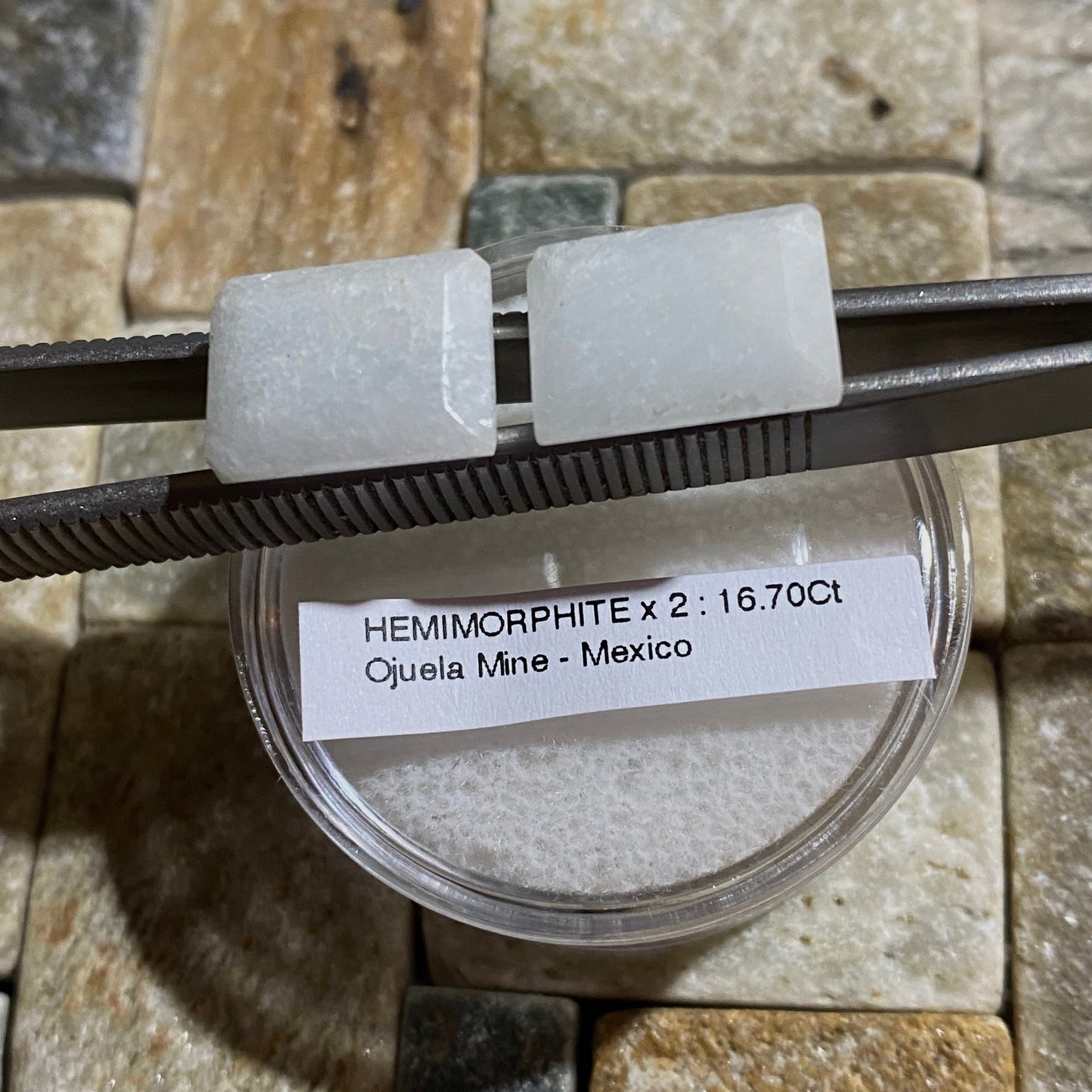 HEMIMORPHITE GEMSTONES x PAIR : OJUELA MINE, MAPIMI, MEXICO 16.70Ct MFG5481