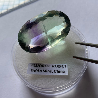 FLUORITE NATURAL MINED MASSIVE GEMSTONE - DE'AN MINE, CHINA 67.09CT MFG5359