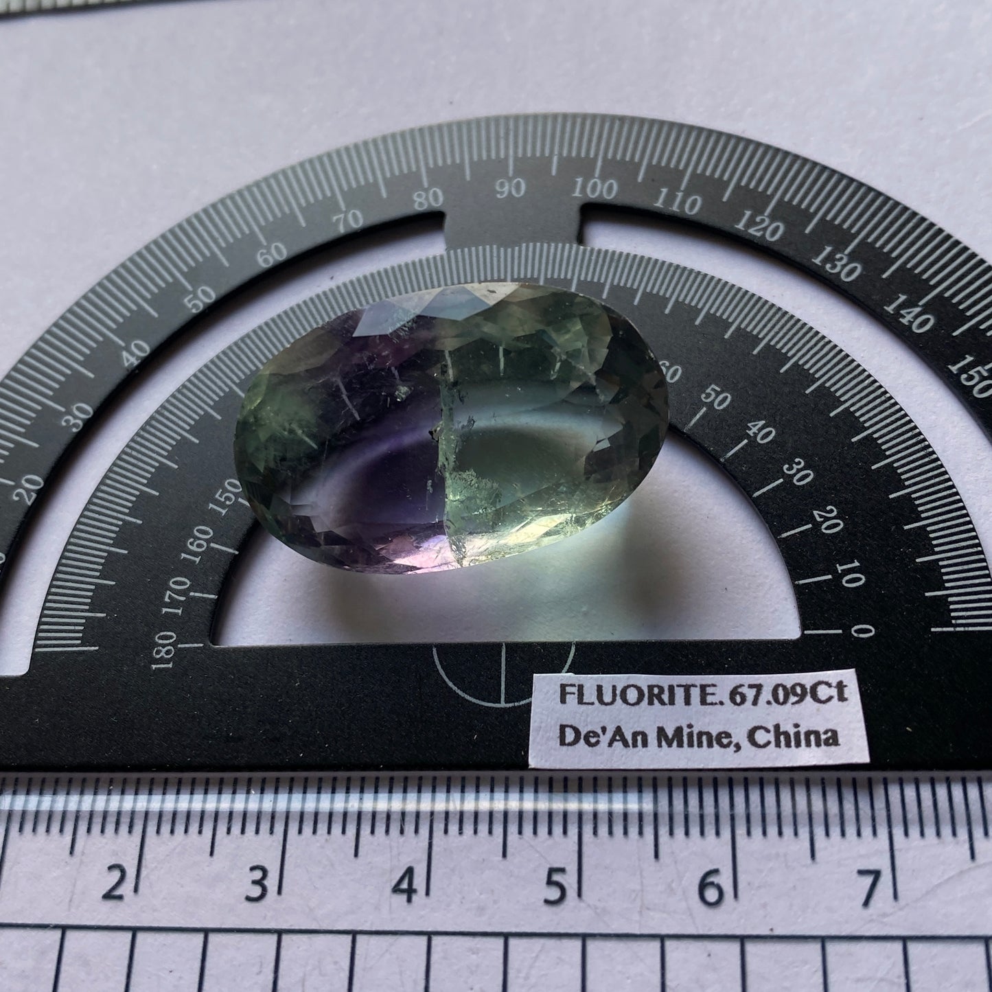 FLUORITE NATURAL MINED MASSIVE GEMSTONE - DE'AN MINE, CHINA 67.09CT MFG5359